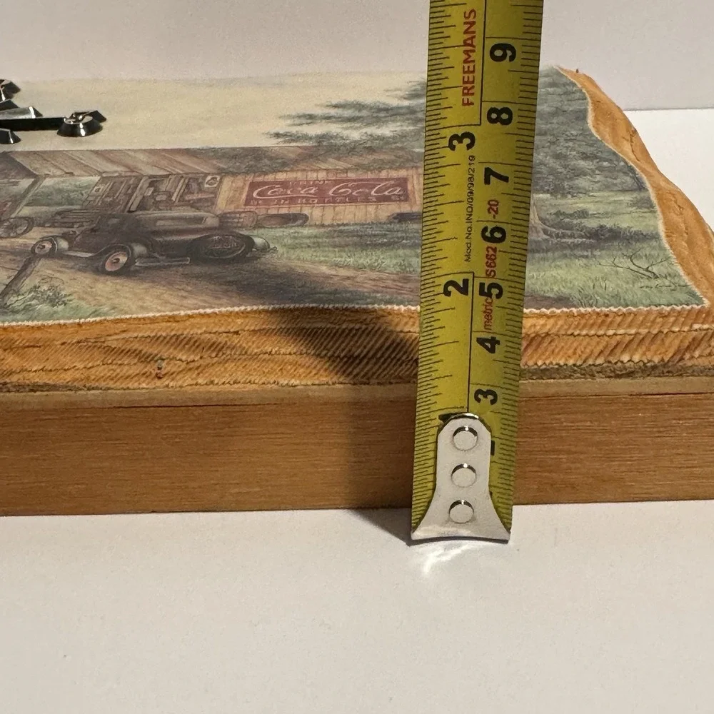 Coca-Cola Wood Clock Martin's Garage Kay Lamb Shannon '93 Coke Gas Station